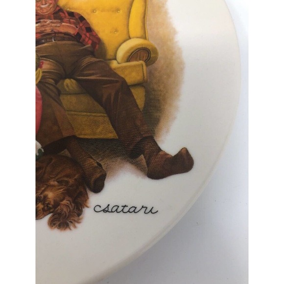Vintage 1980 Grandparent Collectible Plate Knowles Csatari Bedtime Story COA Box - Picture 4 of 11